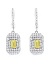 Suzy Levian Cz Jewelry Suzy Levian Silver Cz Dangle Earrings In Gray