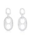 Suzy Levian Cz Jewelry Suzy Levian Silver Cz Dangle Earrings In Metallic