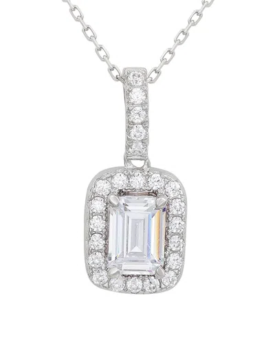 Suzy Levian Cz Jewelry Suzy Levian Silver Cz Dangle Pendant In Metallic