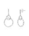 Suzy Levian Cz Jewelry Suzy Levian Silver Cz Drop Earrings In Metallic