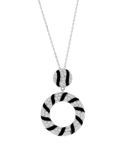 Suzy Levian Cz Jewelry Suzy Levian Silver Cz Drop Pendant Necklace