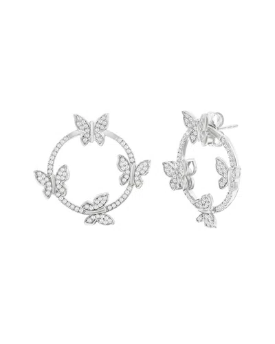 Suzy Levian Cz Jewelry Suzy Levian Silver Cz Earrings In Metallic
