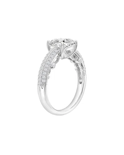 Suzy Levian Cz Jewelry Suzy Levian Silver Cz Engagement Ring In Metallic