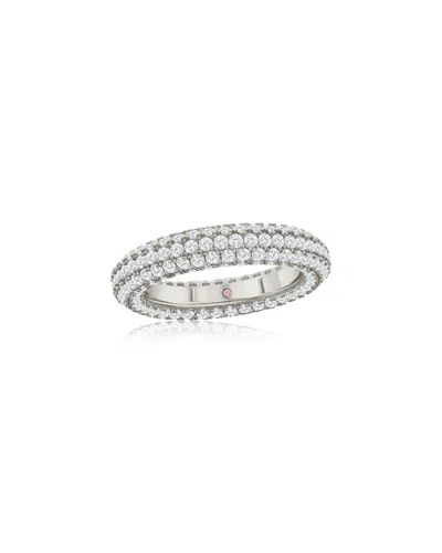 Suzy Levian Cz Jewelry Suzy Levian Silver Cz Eternity Ring In Metallic