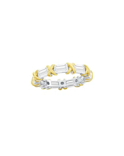Suzy Levian Cz Jewelry Suzy Levian Silver Cz Eternity Ring In Gold