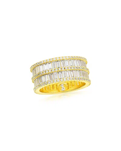 Suzy Levian Cz Jewelry Suzy Levian Silver Cz Eternity Ring In Gold