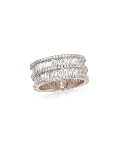 SUZY LEVIAN CZ JEWELRY SUZY LEVIAN SILVER CZ ETERNITY RING