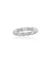 Suzy Levian Cz Jewelry Suzy Levian Silver Cz Eternity Ring In Brown