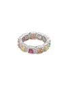 Suzy Levian Cz Jewelry Suzy Levian Silver Cz Eternity Ring In Gold