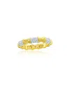 Suzy Levian Cz Jewelry Suzy Levian Silver Cz Eternity Ring In Gold