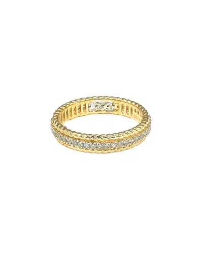 SUZY LEVIAN CZ JEWELRY SUZY LEVIAN SILVER CZ FILIGREE STACKABLE ETERNITY RING