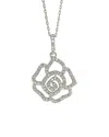 Suzy Levian Cz Jewelry Suzy Levian Silver Cz Flower Pendant Necklace