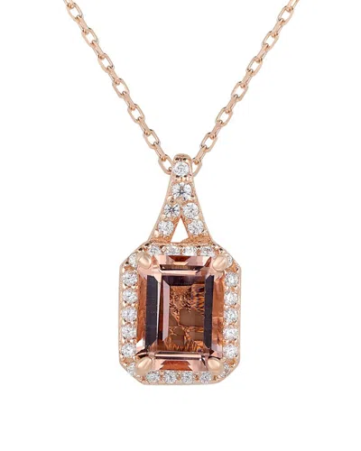 Suzy Levian Cz Jewelry Suzy Levian Silver Cz Halo Dangle Necklace In Gold