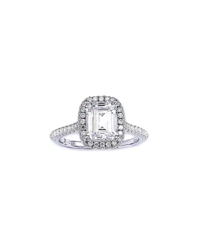 Suzy Levian Cz Jewelry Suzy Levian Silver Cz Halo Ring