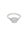 Suzy Levian Cz Jewelry Suzy Levian Silver Cz Halo Ring