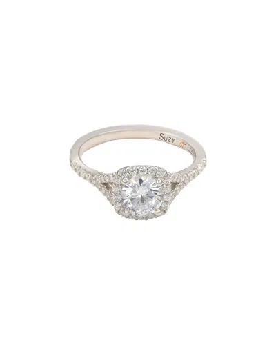 Suzy Levian Cz Jewelry Suzy Levian Silver Cz Halo Ring