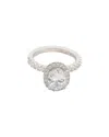 Suzy Levian Cz Jewelry Suzy Levian Silver Cz Halo Ring
