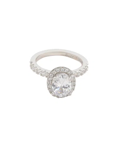 Suzy Levian Cz Jewelry Suzy Levian Silver Cz Halo Ring