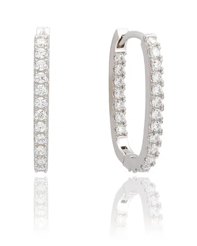 Suzy Levian Cz Jewelry Suzy Levian Silver Cz Hoop Earrings