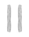 Suzy Levian Cz Jewelry Suzy Levian Silver Cz Hoops