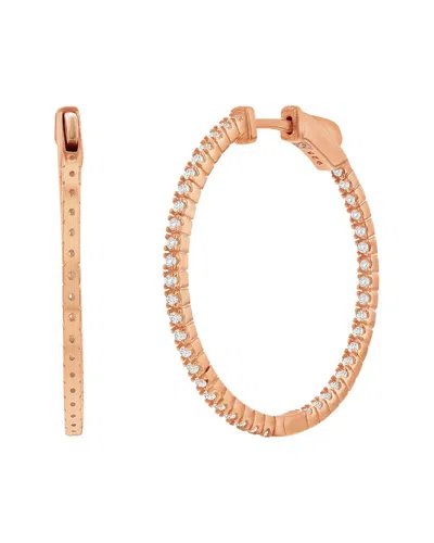 Suzy Levian Cz Jewelry Suzy Levian Silver Cz Hoops In Gold