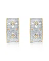 Suzy Levian Cz Jewelry Suzy Levian Silver Cz Huggie Earrings In Silver