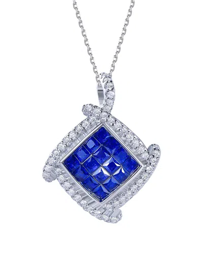 SUZY LEVIAN CZ JEWELRY SUZY LEVIAN SILVER CZ INVISIBLE SETTING NECKLACE