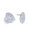 Suzy Levian Cz Jewelry Suzy Levian Silver Cz Large Cluster Heart Earrings