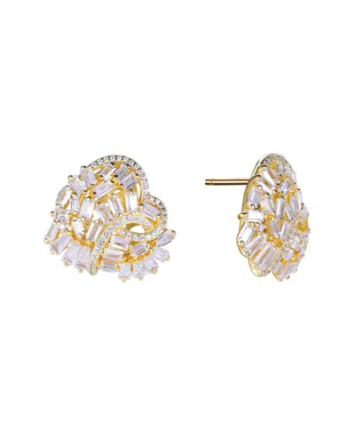 Suzy Levian Cz Jewelry Suzy Levian Silver Cz Large Cluster Heart Earrings