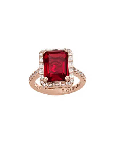 SUZY LEVIAN CZ JEWELRY SUZY LEVIAN SILVER CZ LARGE COCKTAIL RING