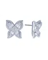 Suzy Levian Cz Jewelry Suzy Levian Silver Cz Multi-cut Butterfly Earrings In Metallic