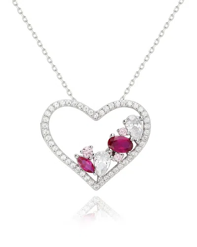 Suzy Levian Cz Jewelry Suzy Levian Silver Cz Necklace In Metallic