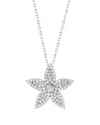 Suzy Levian Cz Jewelry Suzy Levian Silver Cz Pave Flower Necklace
