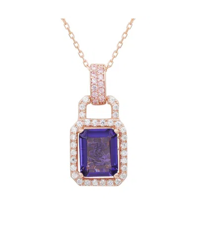 Suzy Levian Cz Jewelry Suzy Levian Silver Cz Pendant In Gold