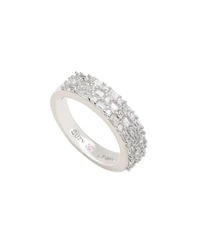Suzy Levian Cz Jewelry Suzy Levian Silver Cz Ring In White