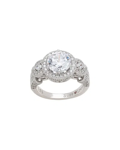 Suzy Levian Cz Jewelry Suzy Levian Silver Cz Ring In Metallic