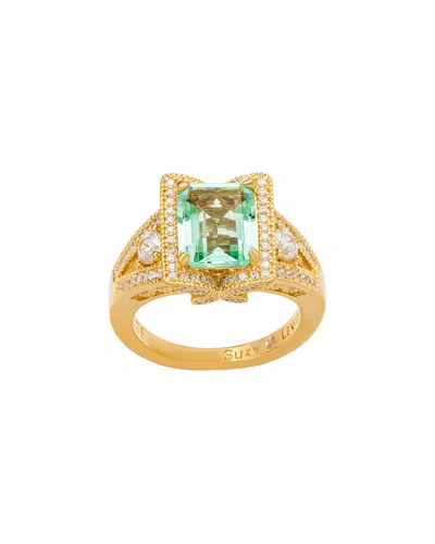 Suzy Levian Cz Jewelry Suzy Levian Silver Cz Ring In Gold