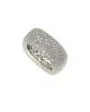 Suzy Levian Cz Jewelry Suzy Levian Silver Cz Square Micro Pave Eternity Ring