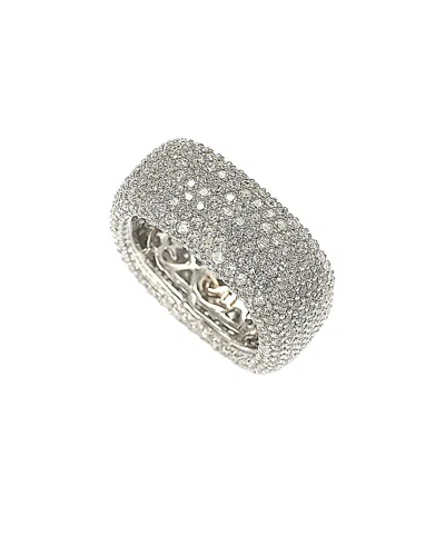 Suzy Levian Cz Jewelry Suzy Levian Silver Cz Square Micro Pave Eternity Ring