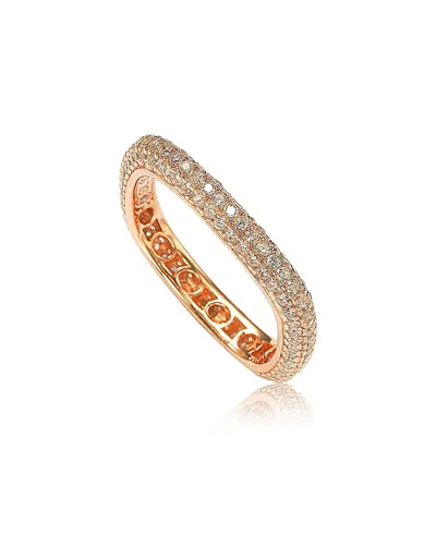 Suzy Levian Cz Jewelry Suzy Levian Silver Cz Stackable Ring In Gold