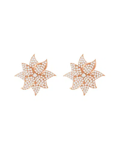 Suzy Levian Cz Jewelry Suzy Levian Silver Cz Statement Earrings In Gold