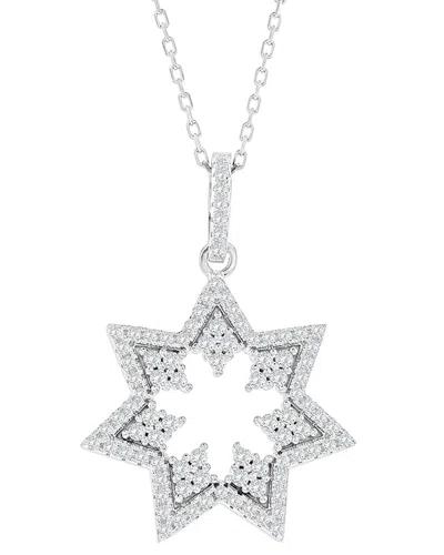 Suzy Levian Cz Jewelry Suzy Levian Silver Cz Statement Pendant In Metallic