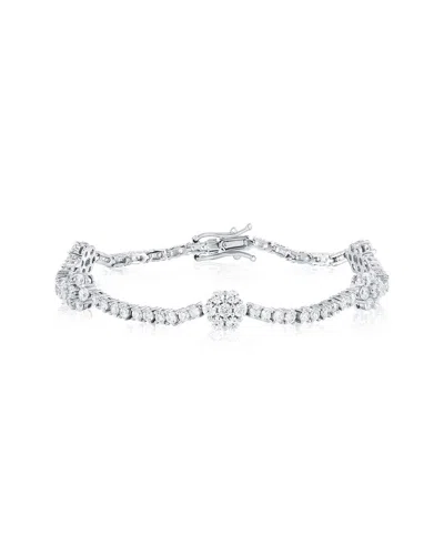 Suzy Levian Cz Jewelry Suzy Levian Silver Cz Tennis Bracelet In Metallic