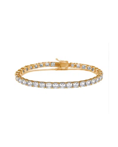 Suzy Levian Cz Jewelry Suzy Levian Silver Cz Tennis Bracelet In Gold