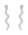 Suzy Levian Cz Jewelry Suzy Levian Silver Cz Wild Snake Earrings