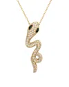 Suzy Levian Cz Jewelry Suzy Levian Silver Cz Wild Snake Necklace