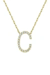 Suzy Levian Diamond & 14k Yellow Gold Letter Pendant Necklace In Gold - C