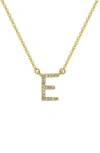 Suzy Levian Dnu 0 Units Sold  14k Diamond Initial Necklace (a-z) In Gold - E