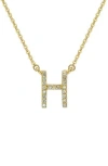 Suzy Levian Diamond & 14k Yellow Gold Letter Pendant Necklace In Gold - H