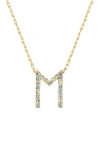 Suzy Levian Dnu 0 Units Sold  14k Diamond Initial Necklace (a-z) In Gold - M